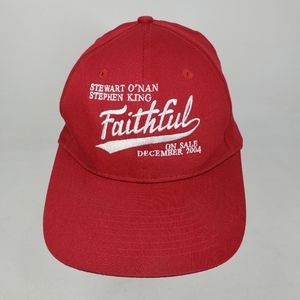 Stewart O'nan Stephen King FAITHFUL 2004 Hat Baseball Cap Adult Red Strapback.